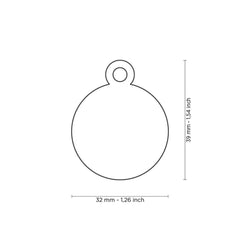 MyFamily - Basic Big Aluminum Circle ID Tag