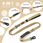 Pet leash for medium large dogs with reflective safety belt 1.9m max
