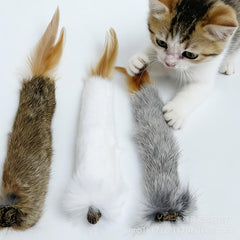 Gallnut-infused rabbit fur strip
