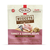 Primal Dog Frozen Raw Turkey & Sardine Nuggets