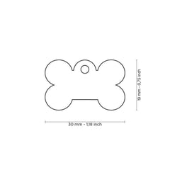 MyFamily - Basic Small Aluminum Bone ID Tag