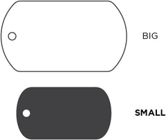 MyFamily - Basic Big Military ID Tag in Chrome-Plated Brass