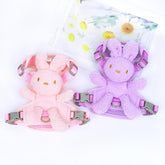 Pet Harness Plush Bunny with Leash