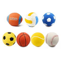 Dog Toy Sports Rubber Ball with Squeaky Sound