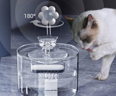 Automatic Circulating Water Fountain Clear/Black with Motion Sensor 2.2L