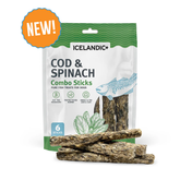 Icelandic+ Dog Cod & Spinach Combo Sticks