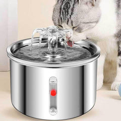 Automatic Circulating Stainless Steel Water Fountain with Sensor - Round