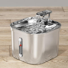 Automatic Circulating Stainless Steel Water Fountain with Sensor - Square