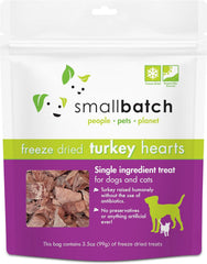 SMALLBATCH Freeze Dried Turkey Hearts 3.5oz