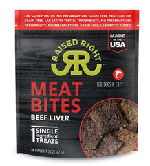 Raised Right - Meat Bites Beef Liver Treat