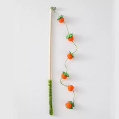 Cat Cotton Fruit Tail Teaser with Bell