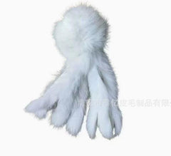 Natural Rabbit Fur Cat Teaser Wand