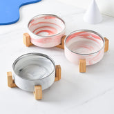 Ceramic bowl with Wooden Stand