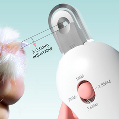 Pet Nail Clippers Adjustable Circular Cut Hole With Built-In Nail File
