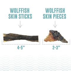 Icelandic+ Dog Wolffish Skin Sticks & Pieces 3oz