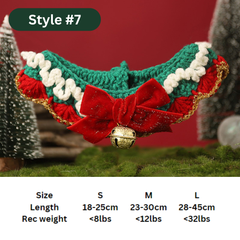 Pet Various Christmas Handmade Knitted Crochet Collar