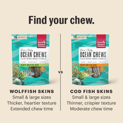 The Honest Kitchen Dog Ocean Chews Hearty Wolffish Skins Beams