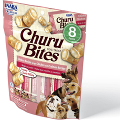 INABA Churu Bites Dog Chicken Recipe wraps Chicken with Salmon Recipe