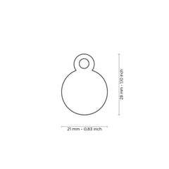 MyFamily - Basic Small Aluminum Circle ID Tag