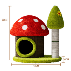 Mushroom Cat Tree Plush - 63cm F2