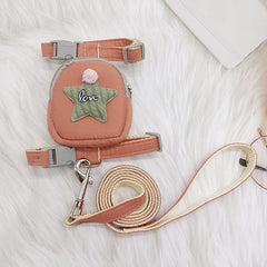 Pet Harness Star Backpack with Leash