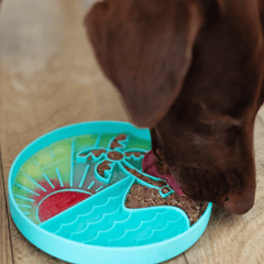 Messy Mutts - Beach Scene 8" Silicone Therapeutic Lick Bowl-Interactive Feeder
