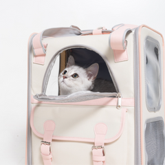 Pet Pink Carrier Backpack with Pocket