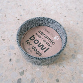 Dexypaws - Salt & Pepper Ceramic Dog Bowl 8"