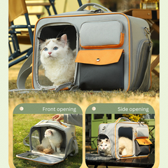 Pet Carrier Backpack with Foldable Trolley