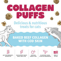 Icelandic+ Cat Beef Collagen Puffs Mini with Cod Skin Treats
