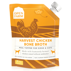 Open Farm Dog/Cat Bone Broth Topper Harvest Chicken