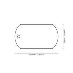 MyFamily - Basic Big Military ID Tag in Chrome-Plated Brass