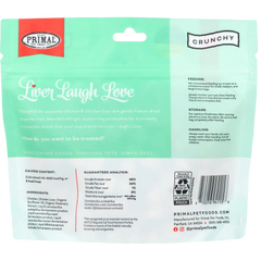Primal Dog Freeze Dried Treats Liver Laugh Love Chicken Liver