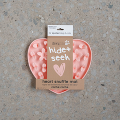 Dexypaws - Enrichment Snuffle Mat Heart Blush Pink