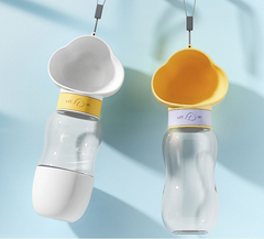 Pet Portable Travel Water Bottle & Food Storage 2-in-1