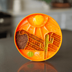 Messy Mutts - Silicone - Desert Scene 8" Silicone Therapeutic Lick Bowl-Interactive Feeder