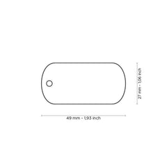 MyFamily - Hushtag Big Aluminum Military ID Tag with Rubber