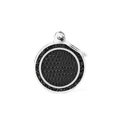 MyFamily - Shine Saint Tropez Black Glitter Circle ID Tag