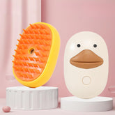Pet Steam Spray Massage Comb Duck