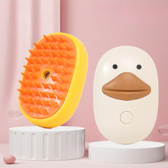 Pet Steam Spray Massage Comb Duck