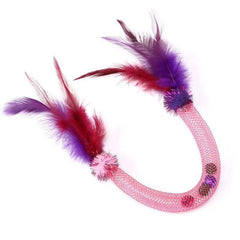 Cat Spring Bell Toy with Feather