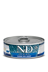 FARMINA N&D Cat OCEAN Salmon, Codfish and Shrimp 70g