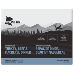 Iron Will Raw - Feline Complete Turkey, Beef & Mackerel Dinner