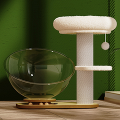 Cat Tower with Interactive Spinning Dome