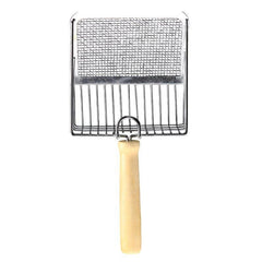 Stainless steel 2-in-1 cat litter scoop