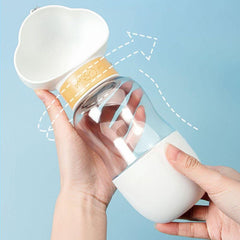 Pet Portable Travel Water Bottle & Food Storage 2-in-1