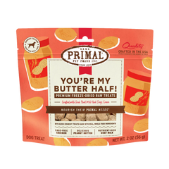 Primal Dog Freeze Dried Treats You're My Butter Half Chicken & Peanut Butter with Goat Milk