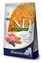 FARMINA N&D Dog Ancestral Grain Lamb & Blueberry Puppy Medium & Maxi