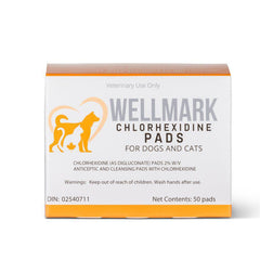 Wellmark Dog/Cat Chlorhexidine Pads 50ct
