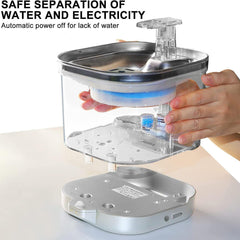 Automatic Circulating WIRELESS Stainless Steel Water Fountain with Sensor 2L